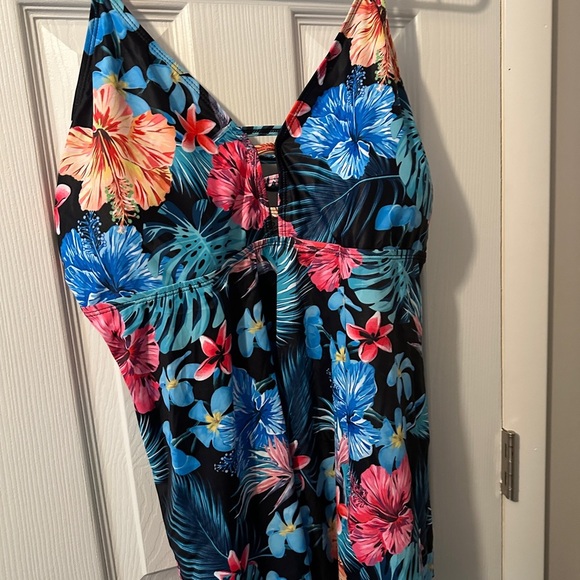 Floral Kids One Piece Swimsuit - Picture 1 of 4
